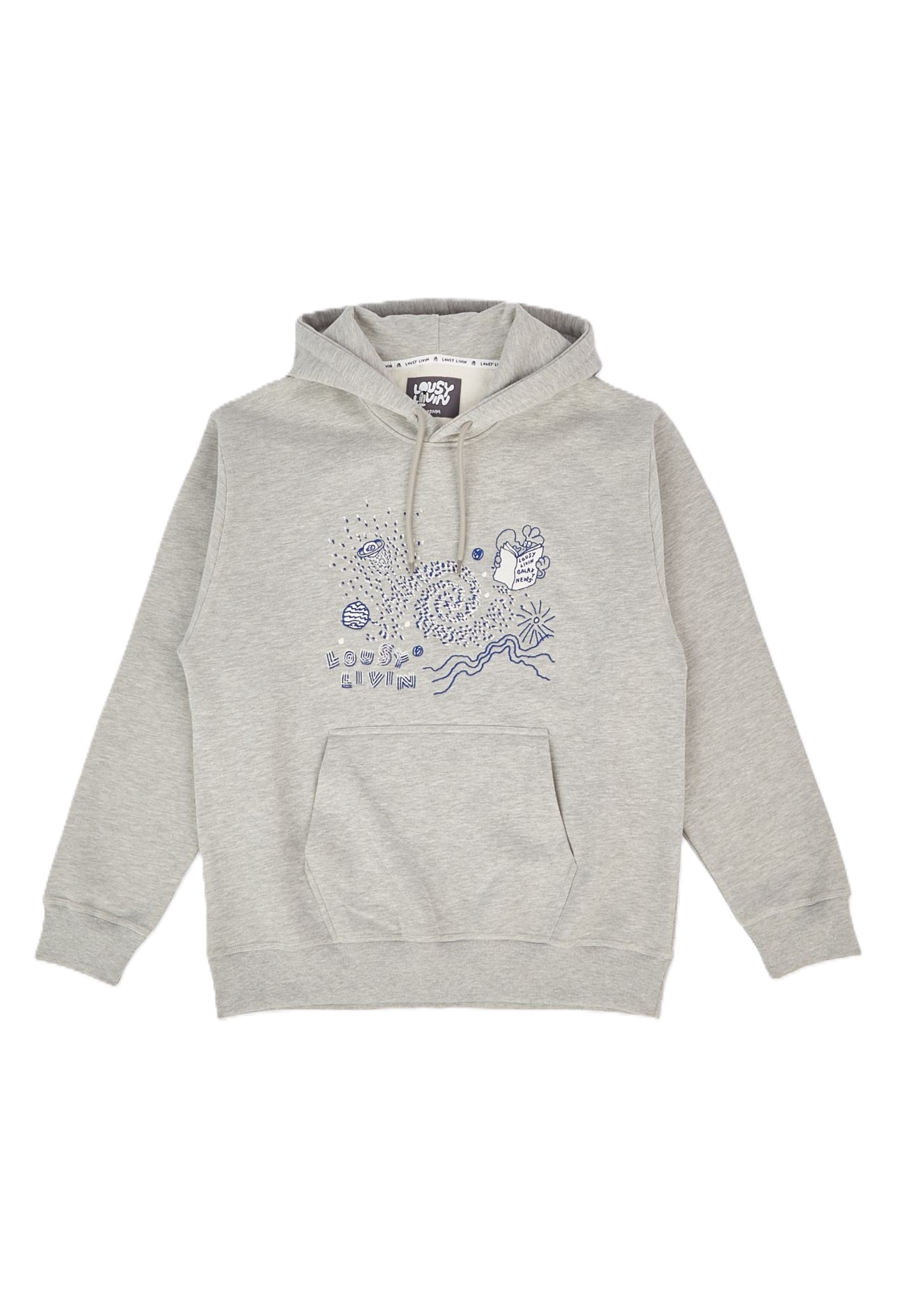 Planet Lousy Hoodie grau Vorderseite